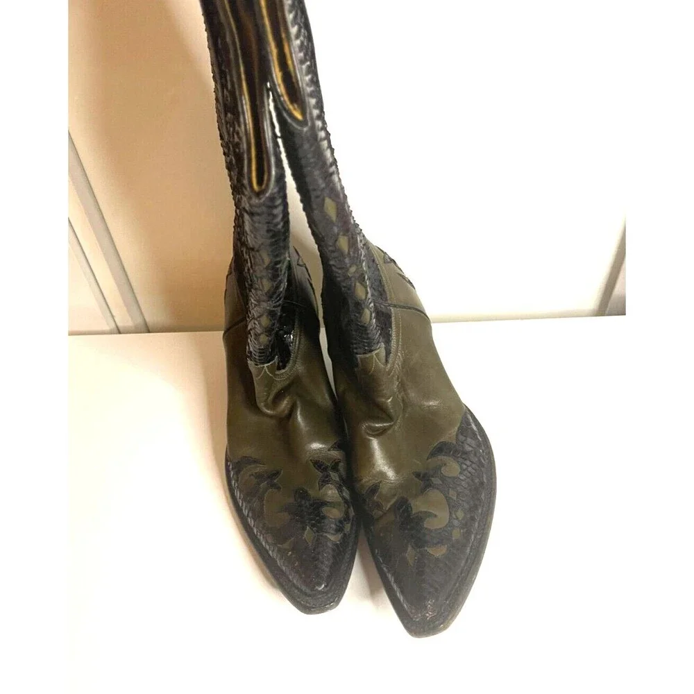 DIOR cowboy Snakeskin boots EXTREMELY RARE. Authentic Galliano 2005-era. - Picture 11 of 12